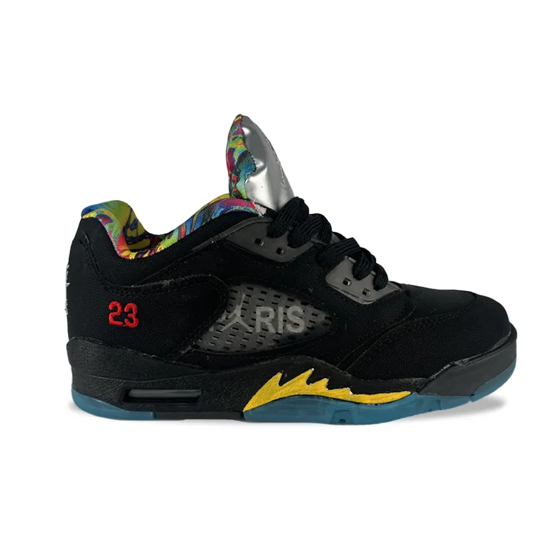 کتونی نایک ایر جردن 5 پاری سن ژرمن مشکی بدون ساق